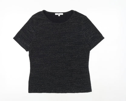 Womens UK Size M Klass Black Basic T-Shirt