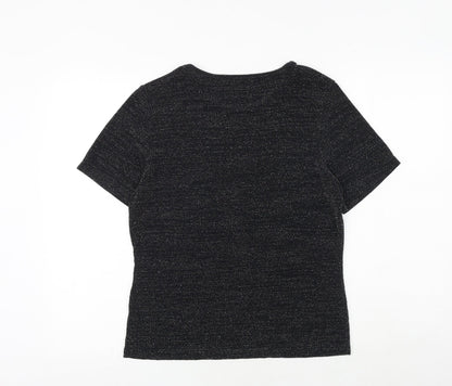 Womens UK Size M Klass Black Basic T-Shirt