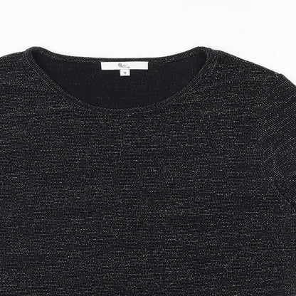 Womens UK Size M Klass Black Basic T-Shirt