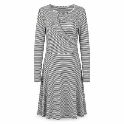 Miss Selfridge Womens Black Striped Viscose Trapeze & Swing Size 12 Round Neck Pullover