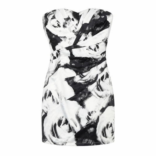 Lipsy Womens Black Floral Polyester A-Line Size 6 Sweetheart Zip