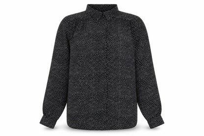 Womens UK Size 8 H&M Black Basic Button-Up