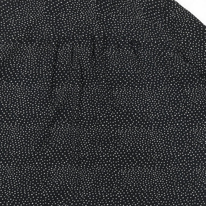 Womens UK Size 8 H&M Black Basic Button-Up
