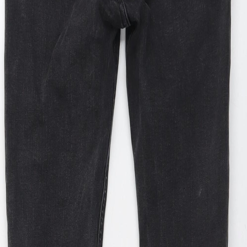 Zara Womens Grey Cotton Skinny Jeans Size 6 L27 in Regular Button