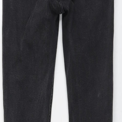 Zara Womens Grey Cotton Skinny Jeans Size 6 L27 in Regular Button
