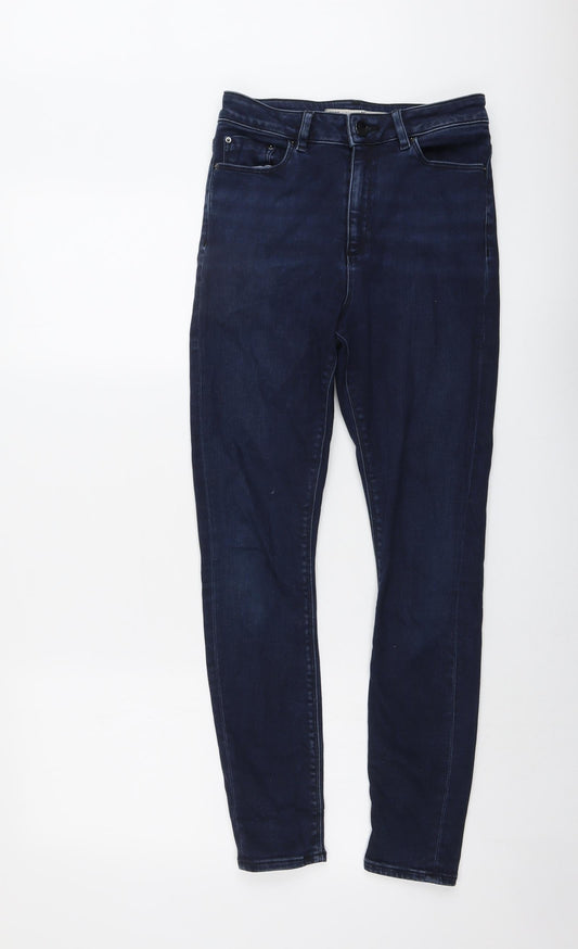 ASOS Womens Blue Cotton Skinny Jeans Size 26 in L27 in Regular Button