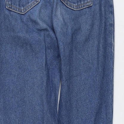 American Apparel Womens Blue Cotton Mom Jeans Size 28 in L29 in Regular Button