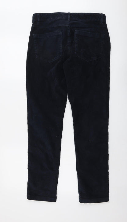 Threadbare Mens Blue Cotton Trousers Size 30 in Regular Button
