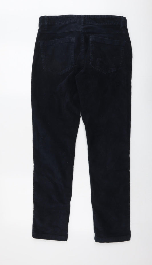 Threadbare Mens Blue Cotton Trousers Size 30 in Regular Button