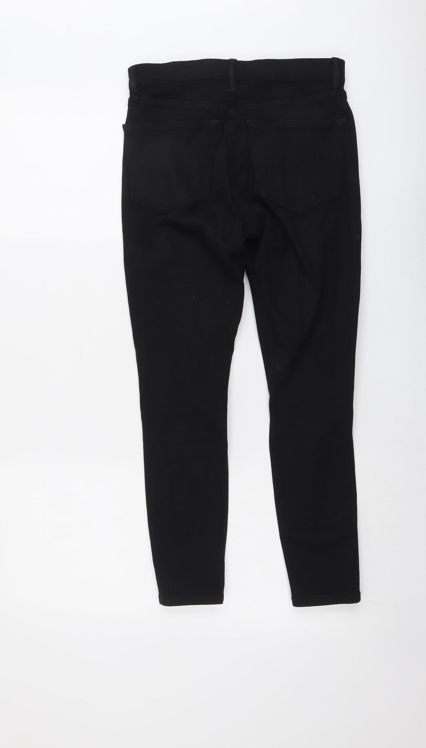 Topshop Womens Black Cotton Skinny Jeans Size 28 L25 in Regular Button