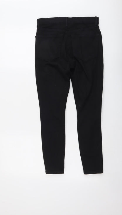 Topshop Womens Black Cotton Skinny Jeans Size 28 L25 in Regular Button