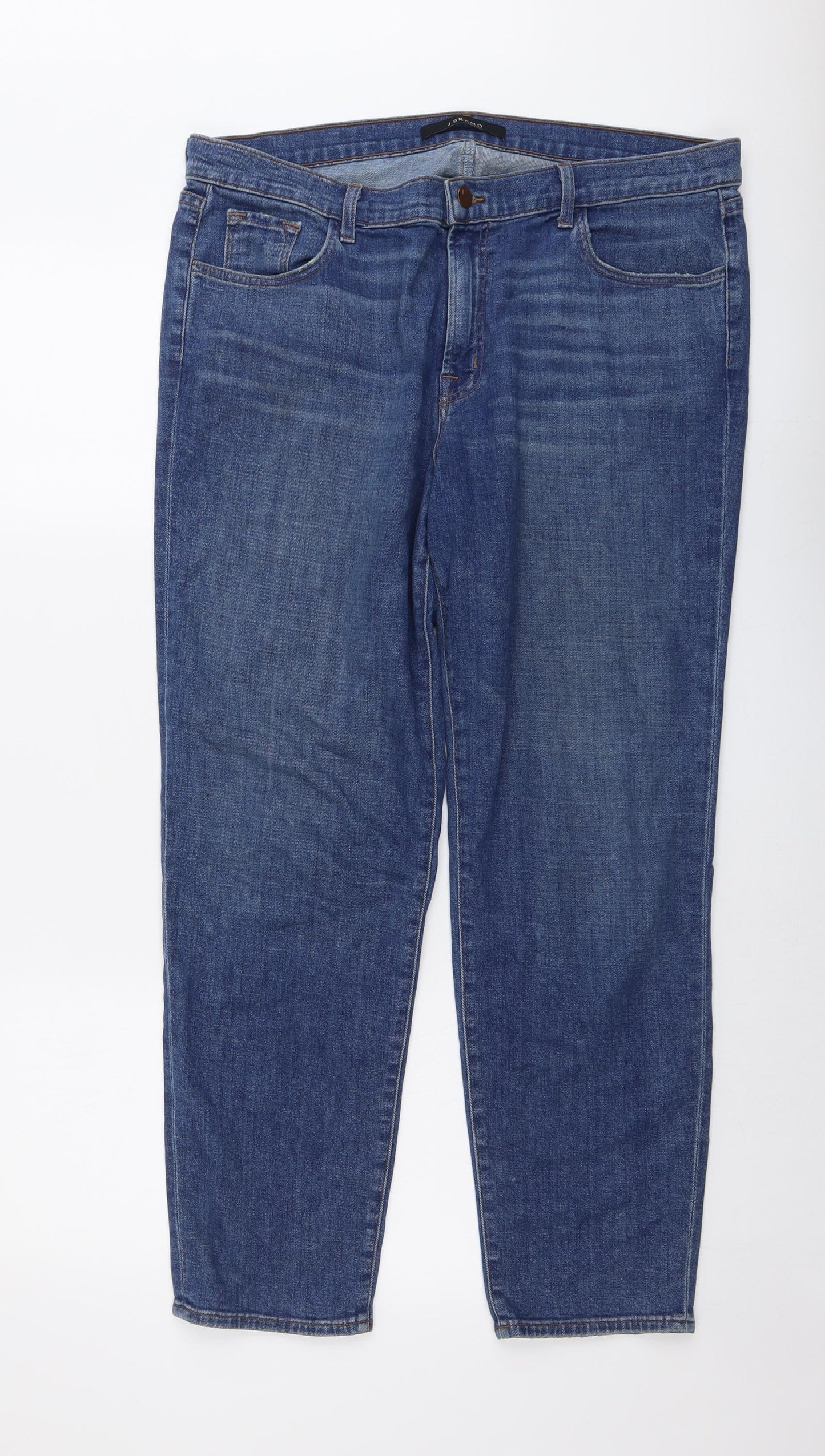 J Brand Mens Blue Cotton Straight Jeans Size 32 in L28 in Regular Button