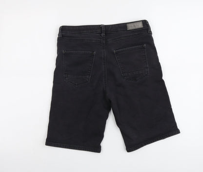 Esprit Mens Black Cotton Chino Shorts Size 28 in L10 in Regular Button