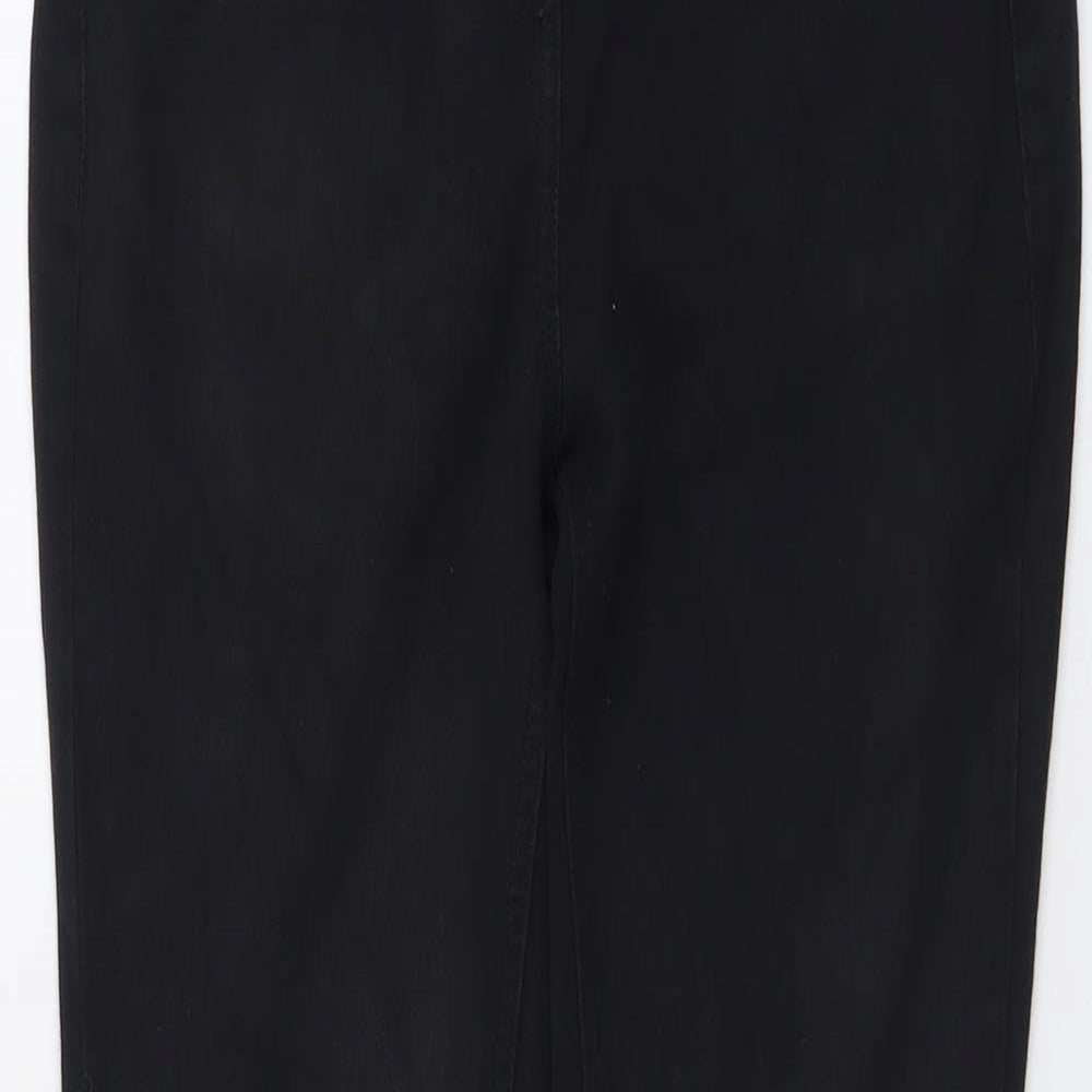 NEXT Womens Black Cotton Skinny Jeans Size 10 L26 in Regular