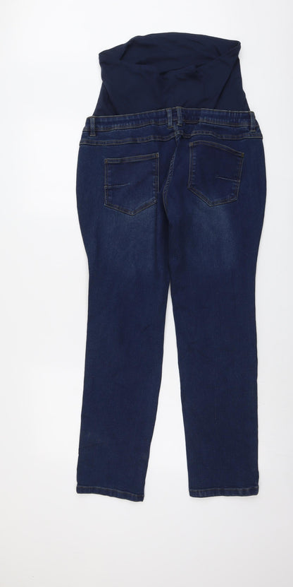 Up2Fashion Womens Blue Cotton Straight Jeans Size 32 in L29 in Regular Button