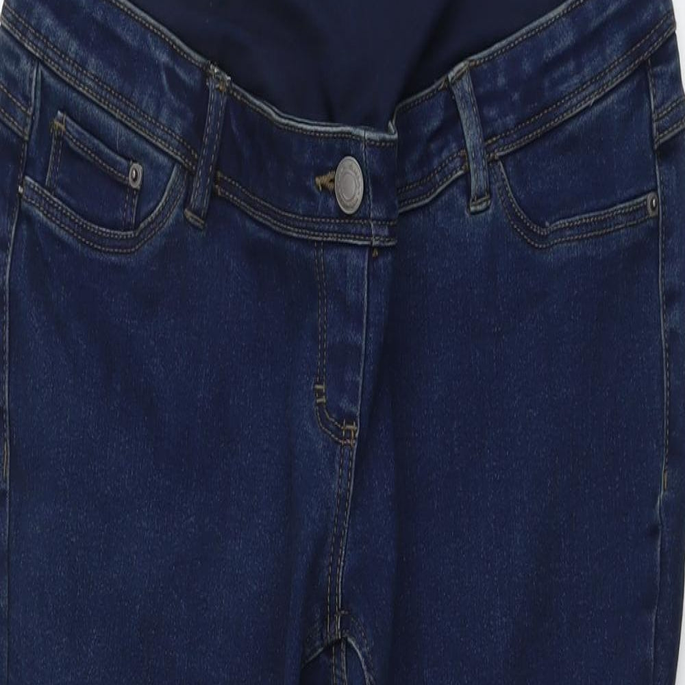 Up2Fashion Womens Blue Cotton Straight Jeans Size 32 in L29 in Regular Button