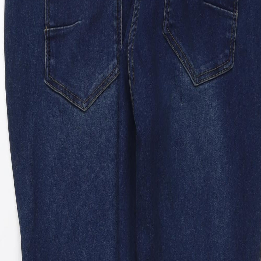 Up2Fashion Womens Blue Cotton Straight Jeans Size 32 in L29 in Regular Button