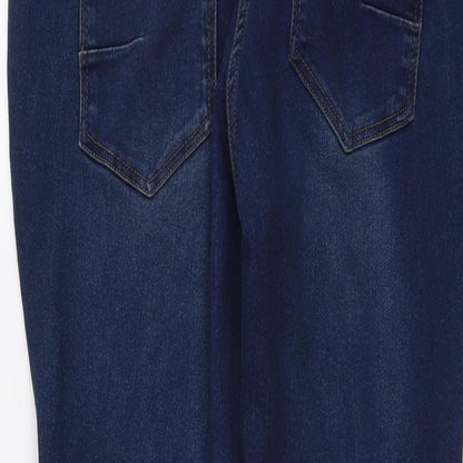 Up2Fashion Womens Blue Cotton Straight Jeans Size 32 in L29 in Regular Button