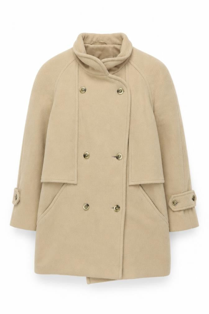 Womens UK Size 12 Classics Beige Pea Coat