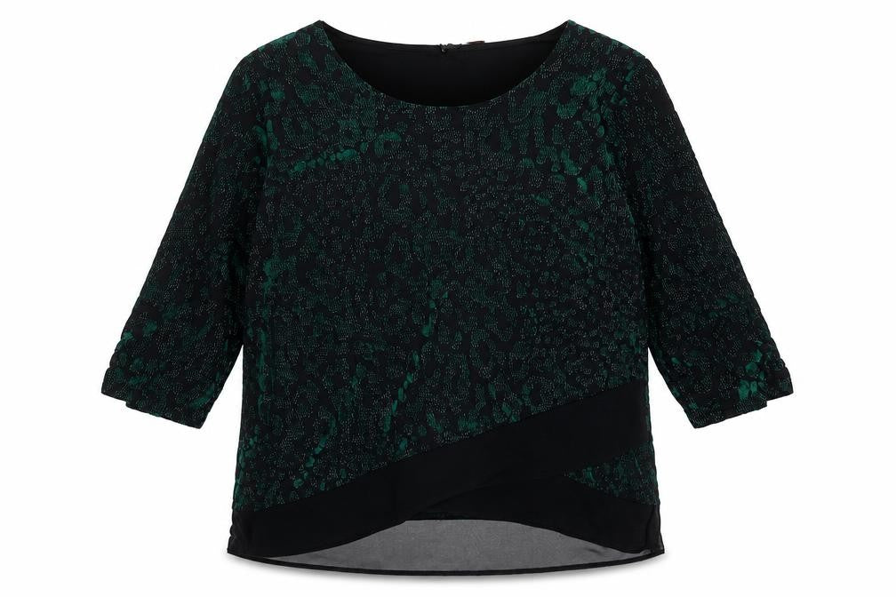 Womens UK Size XL Anna Rose Green Basic Blouse