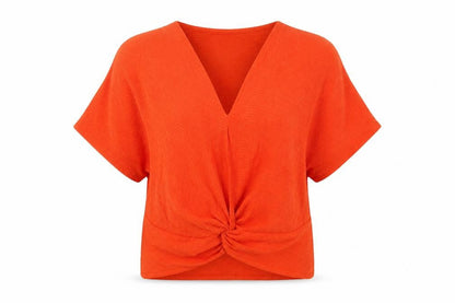 Womens UK Size S Zara Orange Basic Blouse