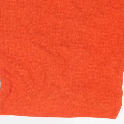 Womens UK Size S Zara Orange Basic Blouse