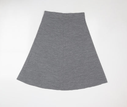 Classic Womens Grey Acrylic Swing Skirt Size 12
