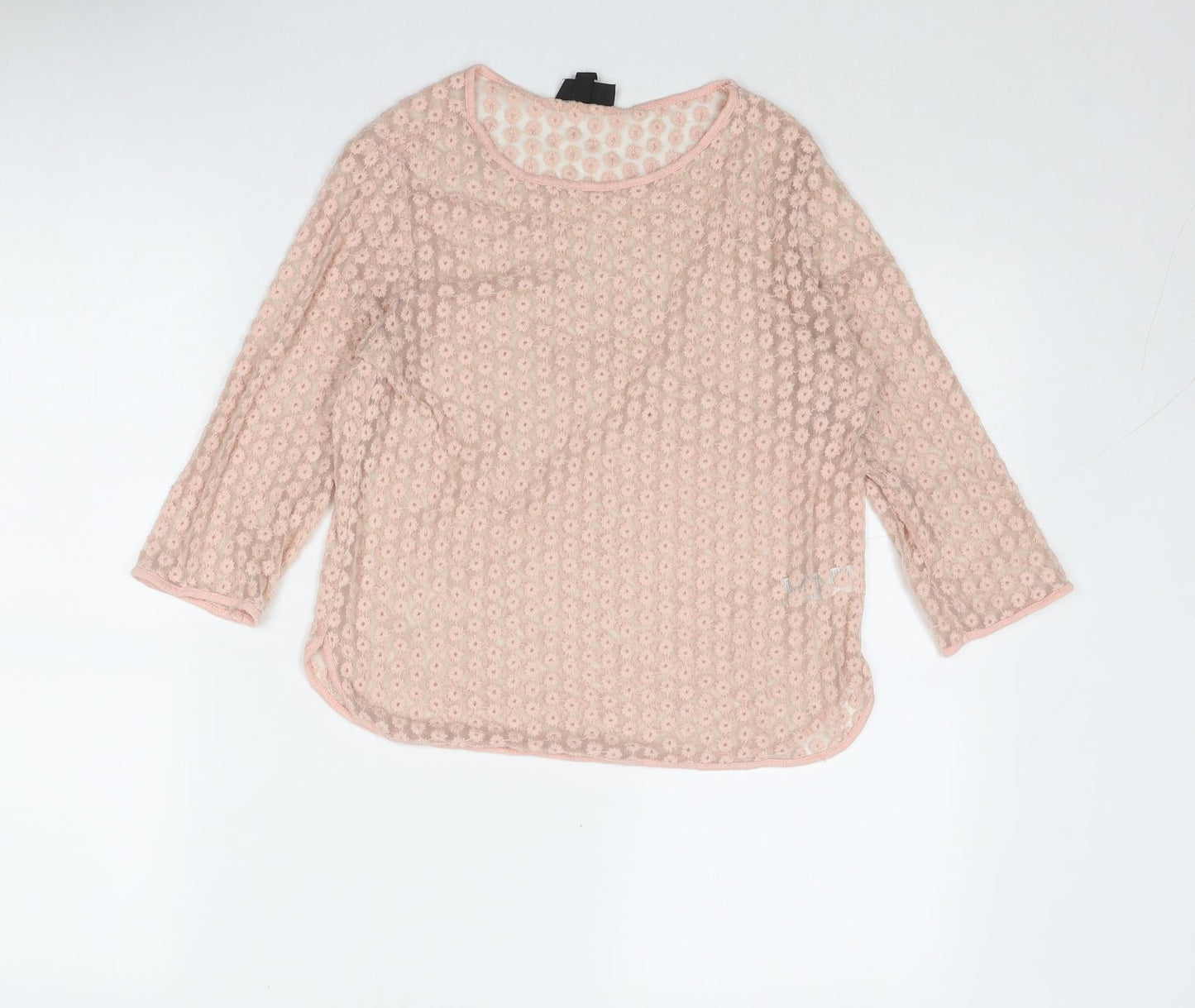 Womens UK Size 10 Topshop Pink Basic Blouse