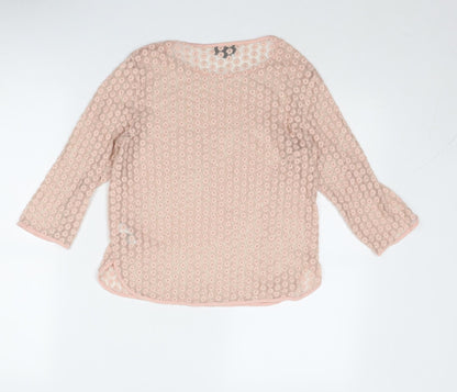 Womens UK Size 10 Topshop Pink Basic Blouse