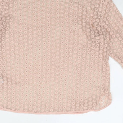 Womens UK Size 10 Topshop Pink Basic Blouse