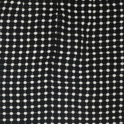 Marks and Spencer Womens Black Polka Dot Acrylic A-Line Skirt Size 10 Zip