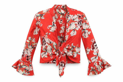 Womens UK Size 10 Missguided Red Basic Blouse