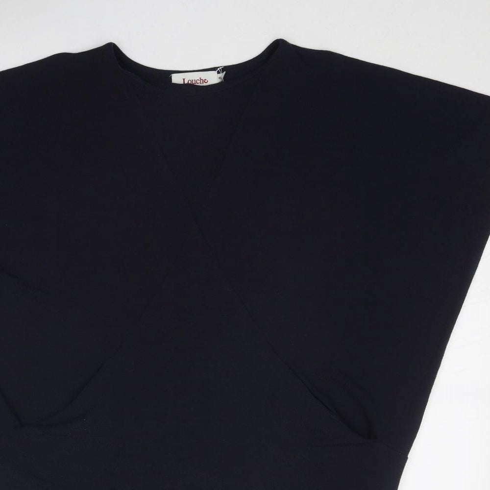 Womens UK Size 8 Louche Blue Tunic Jumper