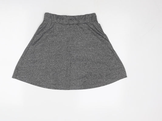 Divided by H&M Womens Grey Polyester Skater Skirt Size S