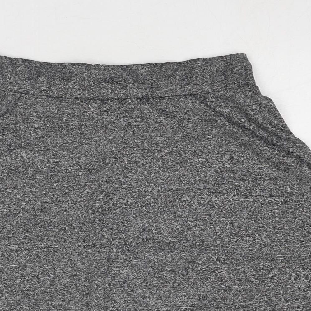 Divided by H&M Womens Grey Polyester Skater Skirt Size S