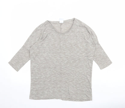 Womens UK Size S VERO MODA Beige Basic T-Shirt