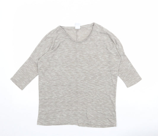 Womens UK Size S VERO MODA Beige Basic T-Shirt