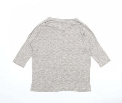 Womens UK Size S VERO MODA Beige Basic T-Shirt