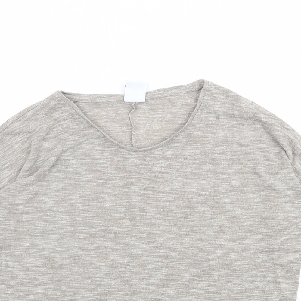Womens UK Size S VERO MODA Beige Basic T-Shirt