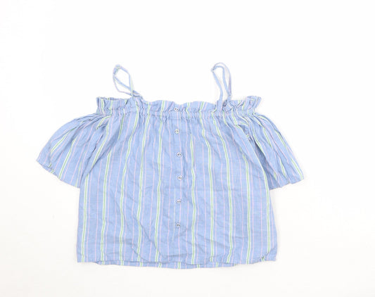 Womens UK Size S Pins & Needles Blue Basic Blouse