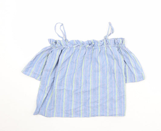 Womens UK Size S Pins & Needles Blue Basic Blouse