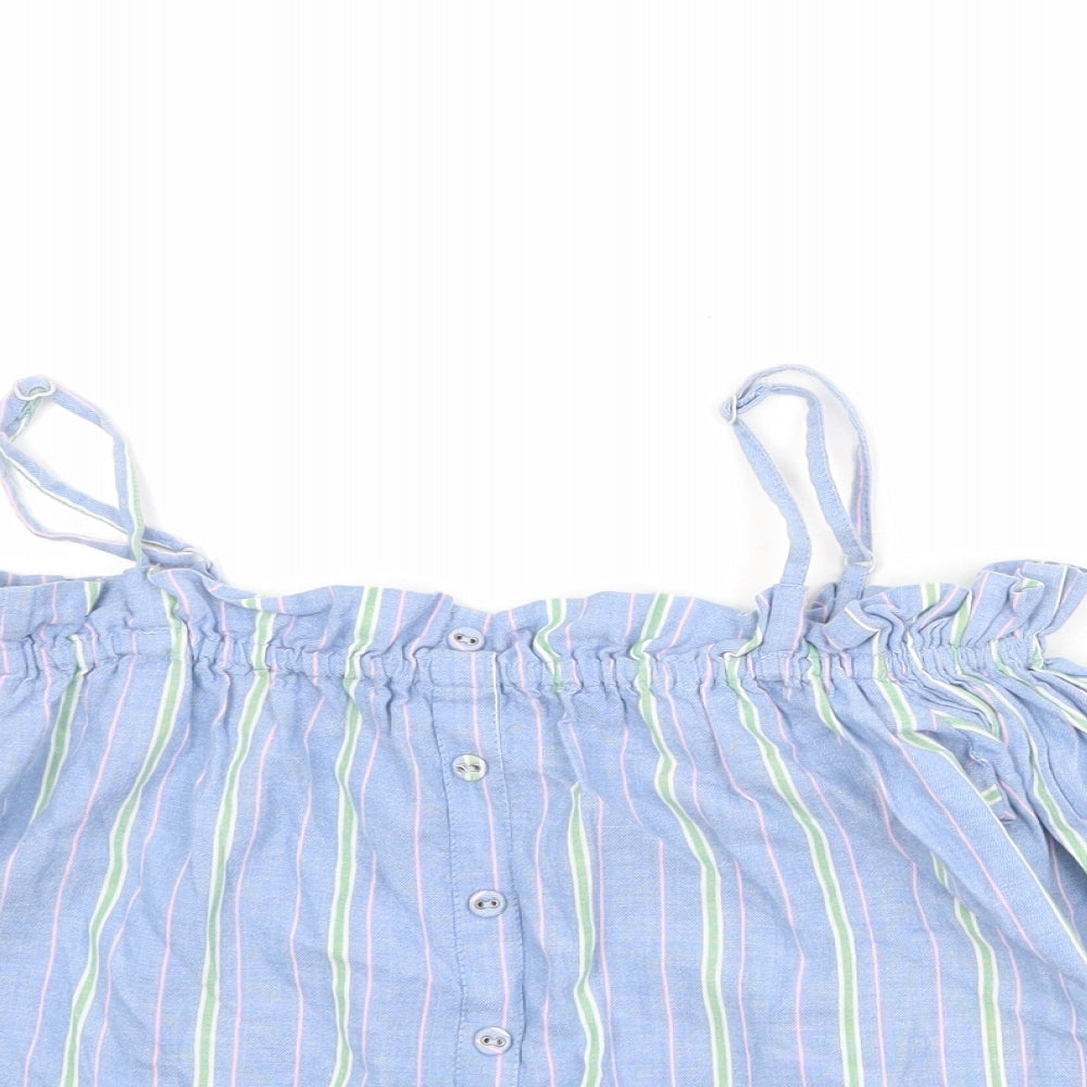 Womens UK Size S Pins & Needles Blue Basic Blouse