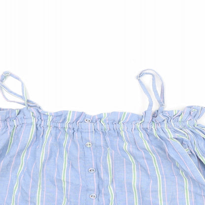 Womens UK Size S Pins & Needles Blue Basic Blouse