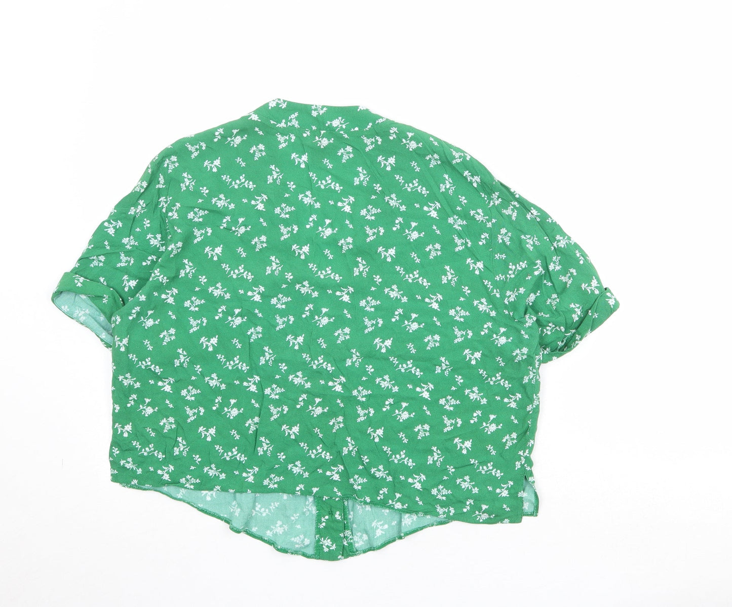 Womens UK Size 14 New Look Green Basic Button-Up