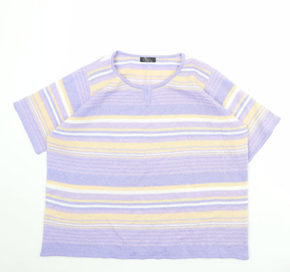 Womens UK Size XL Bonmarché Purple Pullover Jumper