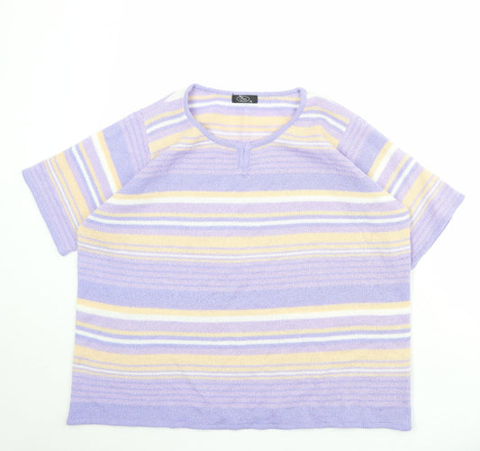 Womens UK Size XL Bonmarché Purple Pullover Jumper