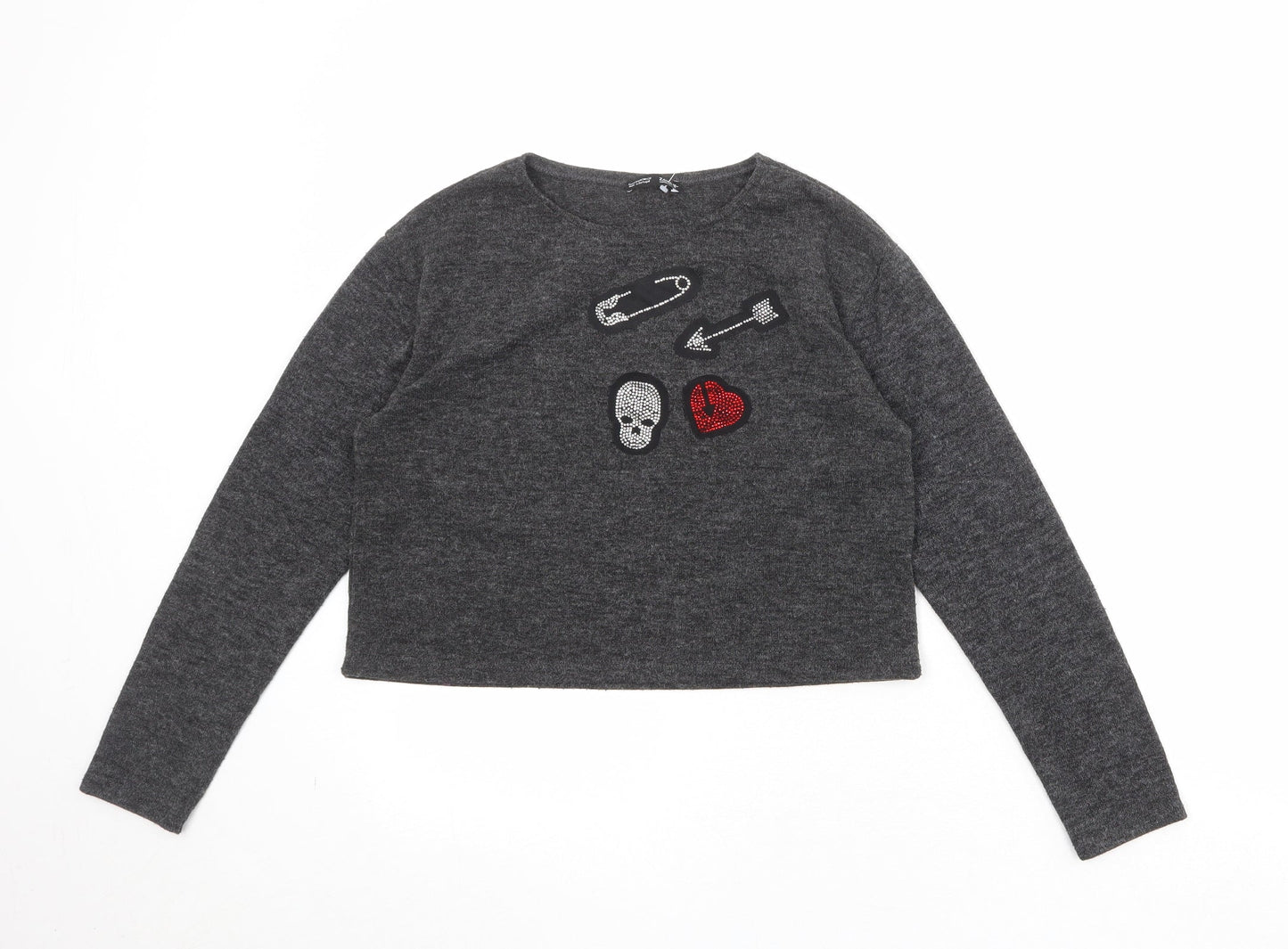 Womens UK Size M Zara Grey Pullover Jumper