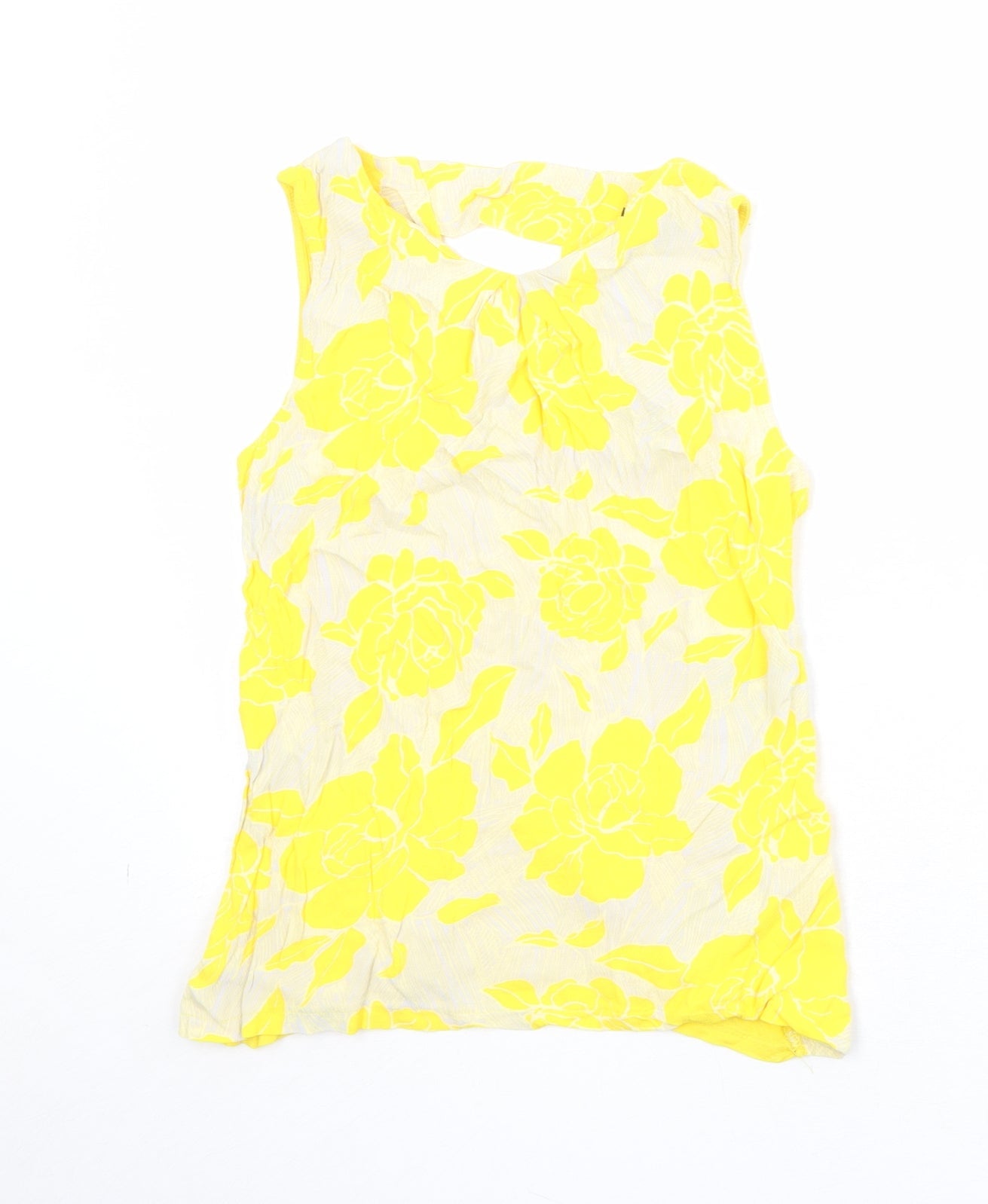 Womens UK Size 12 Warehouse Yellow Basic Tank