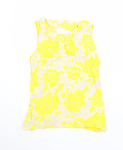 Womens UK Size 12 Warehouse Yellow Basic Tank