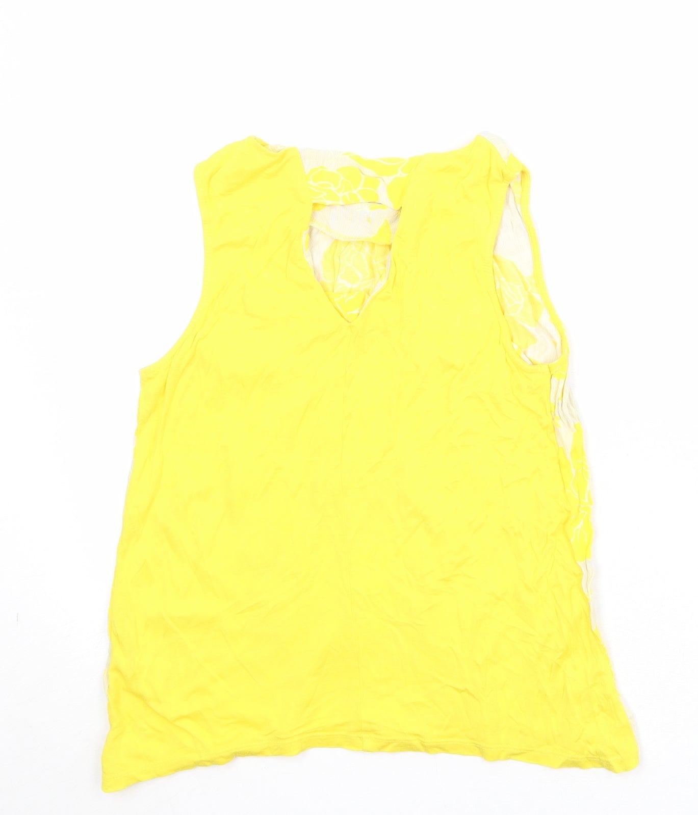 Womens UK Size 12 Warehouse Yellow Basic Tank